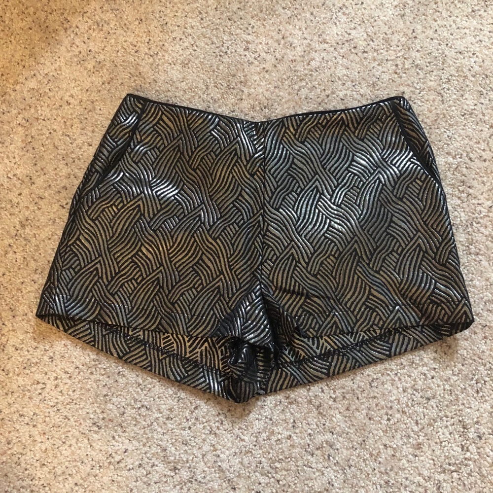 metallic shorts from F21